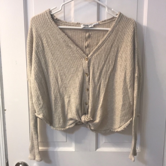 Urban Outfitters ribbed, button down flowy sweater - Picture 1 of 4